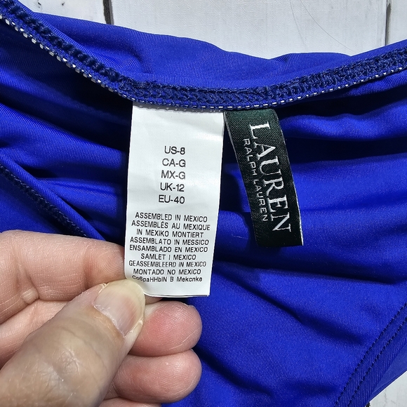 Ralph Lauren LRL Playa Floral Halter Tankini Swimsuit Top Bikini Bottom Size 8. - Picture 13 of 13